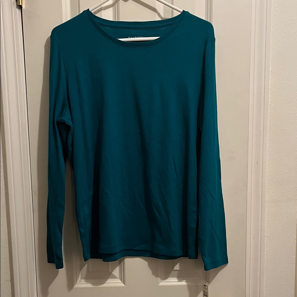 Talbots Teal Knit Top